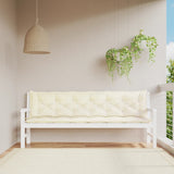 Vidaxl Gartenbankkissen 2 ST 200x50x7 cm Oxford Stoff Crèmewit - afbeelding 1