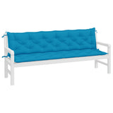 Vidaxl Gartenbank Kissen 2 ST 200x50x7 cm Oxford Stoff hellblau - afbeelding 3
