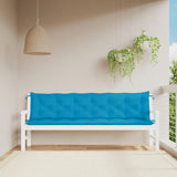 Vidaxl Gartenbank Kissen 2 ST 200x50x7 cm Oxford Stoff hellblau - afbeelding 1