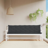 Vidaxl Gartenbank Kissen 2 ST 200x50x7 cm Oxford Stoff schwarz - afbeelding 1