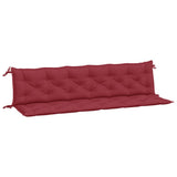 Vidaxl Gartenbank Kissen 2 ST 200x50x7 cm Oxford Stoff Wein rot - afbeelding 2