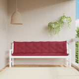 Vidaxl Gartenbank Kissen 2 ST 200x50x7 cm Oxford Stoff Wein rot - afbeelding 1