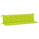 Vidaxl Gartenbank Kissen 2 ST 200x50x7 cm Oxford Stoff klar grün - afbeelding 2