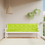 Vidaxl Gartenbank Kissen 2 ST 200x50x7 cm Oxford Stoff klar grün - afbeelding 1