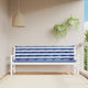 Vidaxl Gartenbank Kissen 2 ST gestreift 200x50x7 cm Stoff weiß und blau