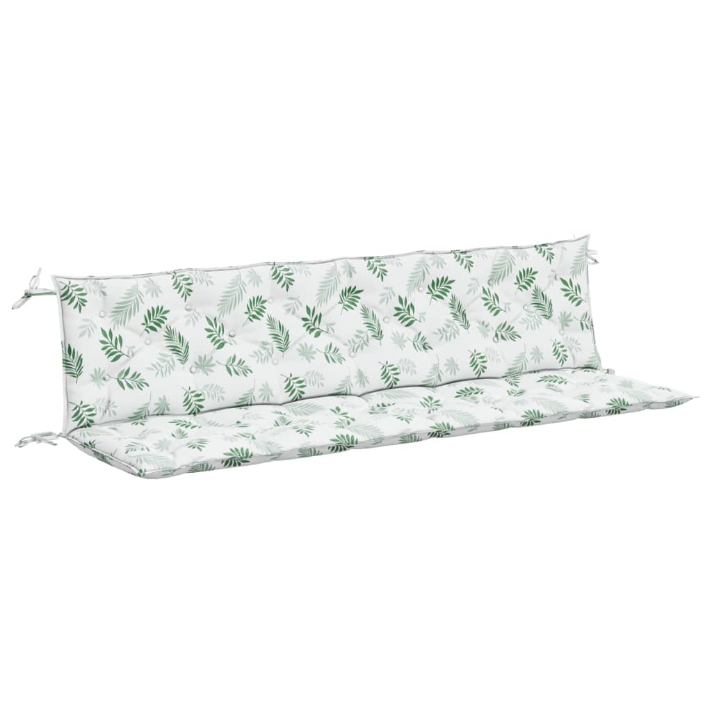 VIDAXL GARDE BENCH CUTHIONS 2 PCS Blattmuster 200x50x7 cm Stoff