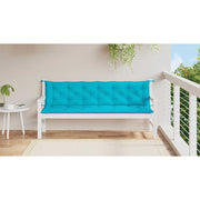 Vidaxl Gartenbank Kissen 2 ST 200x50x7 cm Stoff Türkis - afbeelding 3