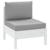 Vidaxl Palettenkissen 2 St. Stoff grau