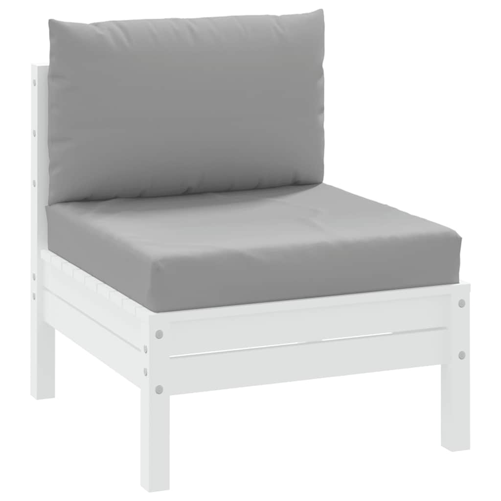 Vidaxl Palettenkissen 2 St. Stoff grau
