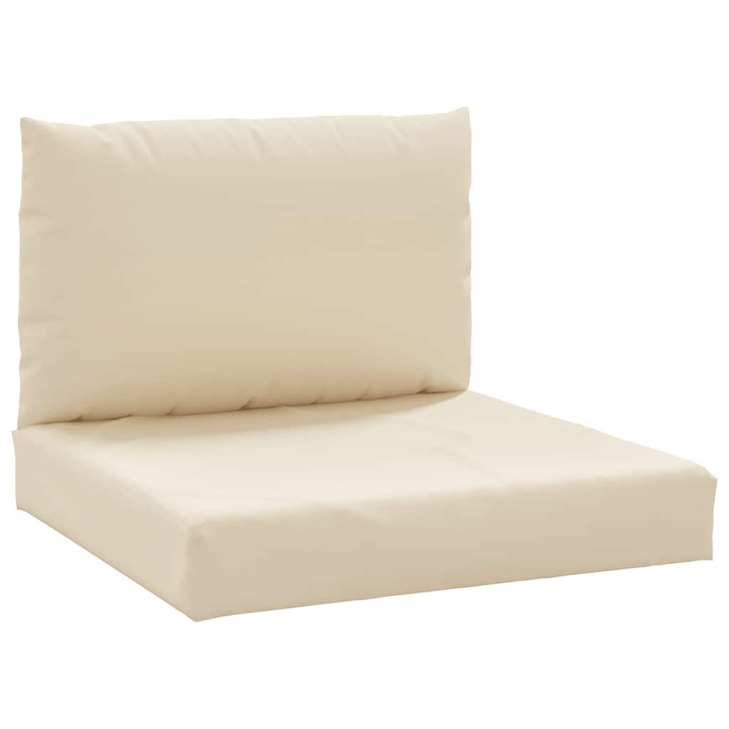 VIDAXL PALLET -Kissen 2 St. Stoff Beige