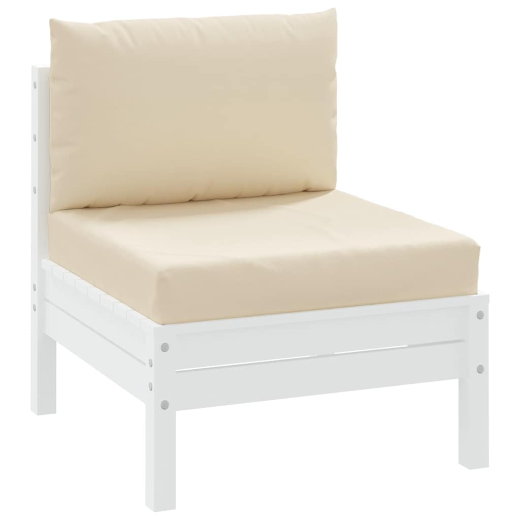 VIDAXL PALLET -Kissen 2 St. Stoff Beige