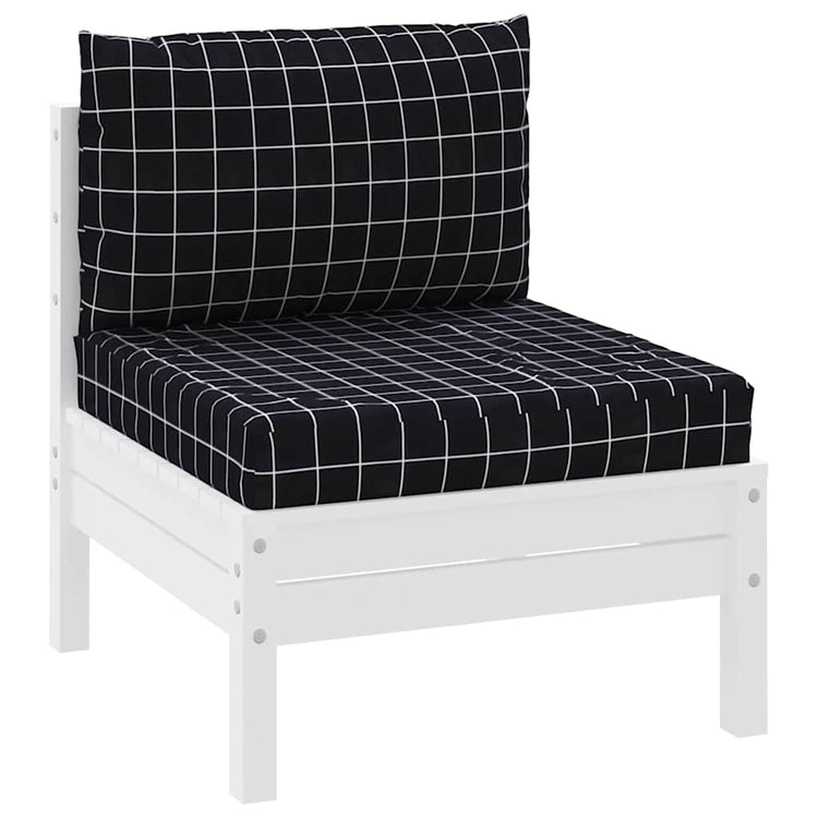 VidaXL Palettenkissen 2 Stk. Rautenmuster Oxford-Stoff Schwarz