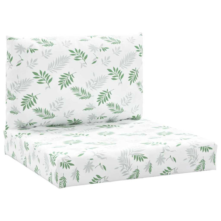 Vidaxl Palettenkissen 2 St Blattmuster Oxford Fabric