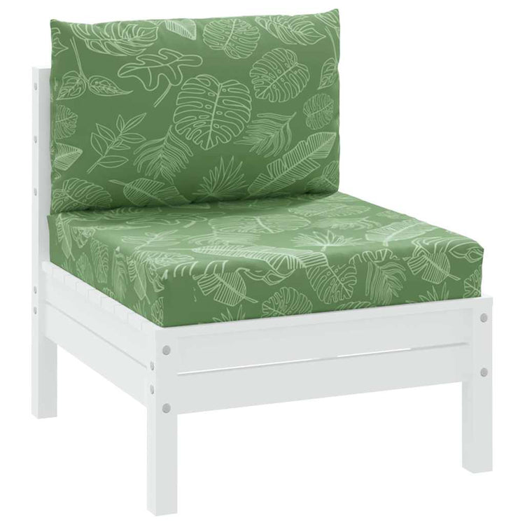 Vidaxl Palettenkissen 2 St Blattmuster Oxford Fabric