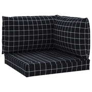 Vidaxl Palettenkissen 3 Stedcase -Muster Oxford Stoff schwarz - afbeelding 2