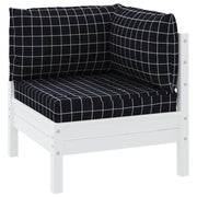Vidaxl Palettenkissen 3 Stedcase -Muster Oxford Stoff schwarz - afbeelding 3