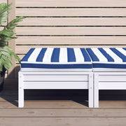 Vidaxl Palettenkissen gestreift 60 x 60 x 8 cm Oxford Stoff blau und weiß - afbeelding 1