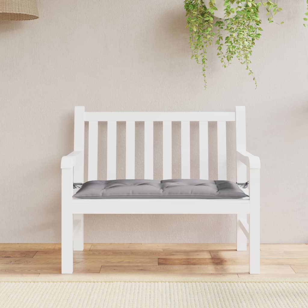 Vidaxl Gartenbank Kissen 110x50x7 cm Stoff grau