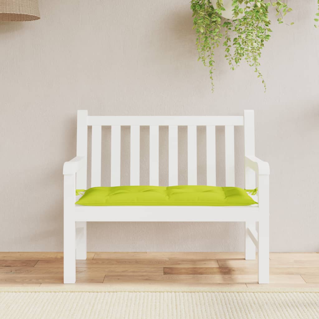 Vidaxl Garden Bench Kissen 110x50x7 cm Oxford Stoff klar grün