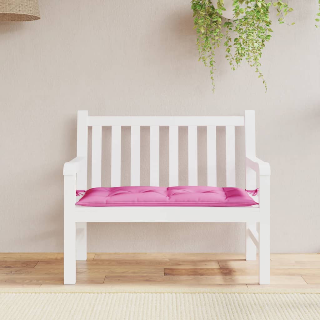 Vidaxl Gartenbank Kissen 110x50x7 cm Stoff rosa