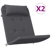 VIDAXL -Stuhlkissen 2 St Adirondack Oxford Stoffanthrazit -gelenkt - afbeelding 2