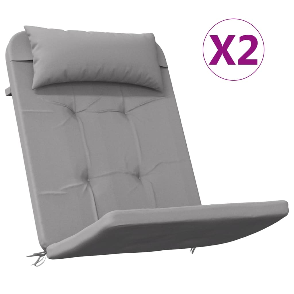 Vidaxl Stuhlkissen 2 St Adirondack Oxford Stoff grau