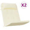 Vidaxl -Stuhlkissen 2 St Adirondack Oxford Stoff Crème clever