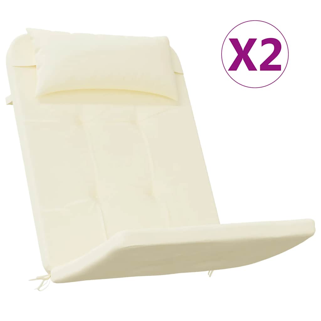 Vidaxl -Stuhlkissen 2 St Adirondack Oxford Stoff Crème clever