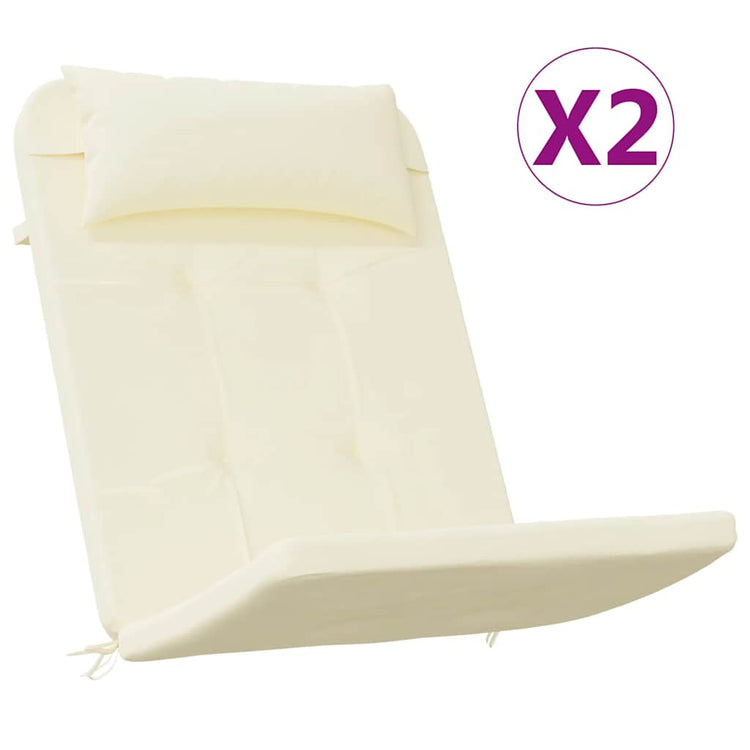 Vidaxl -Stuhlkissen 2 St Adirondack Oxford Stoff Crème clever