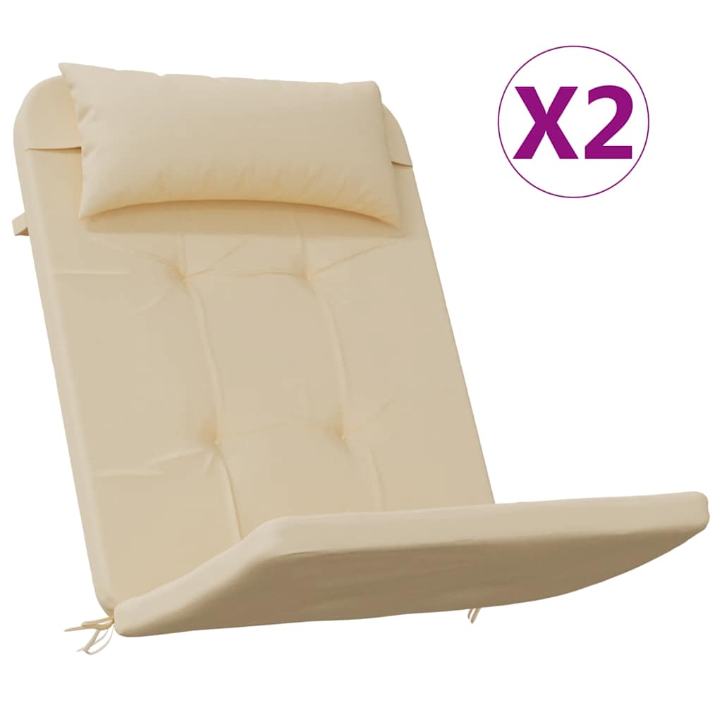 VidaXL Stuhlkissen 2 Stück Adirondack Oxford Stoff beige