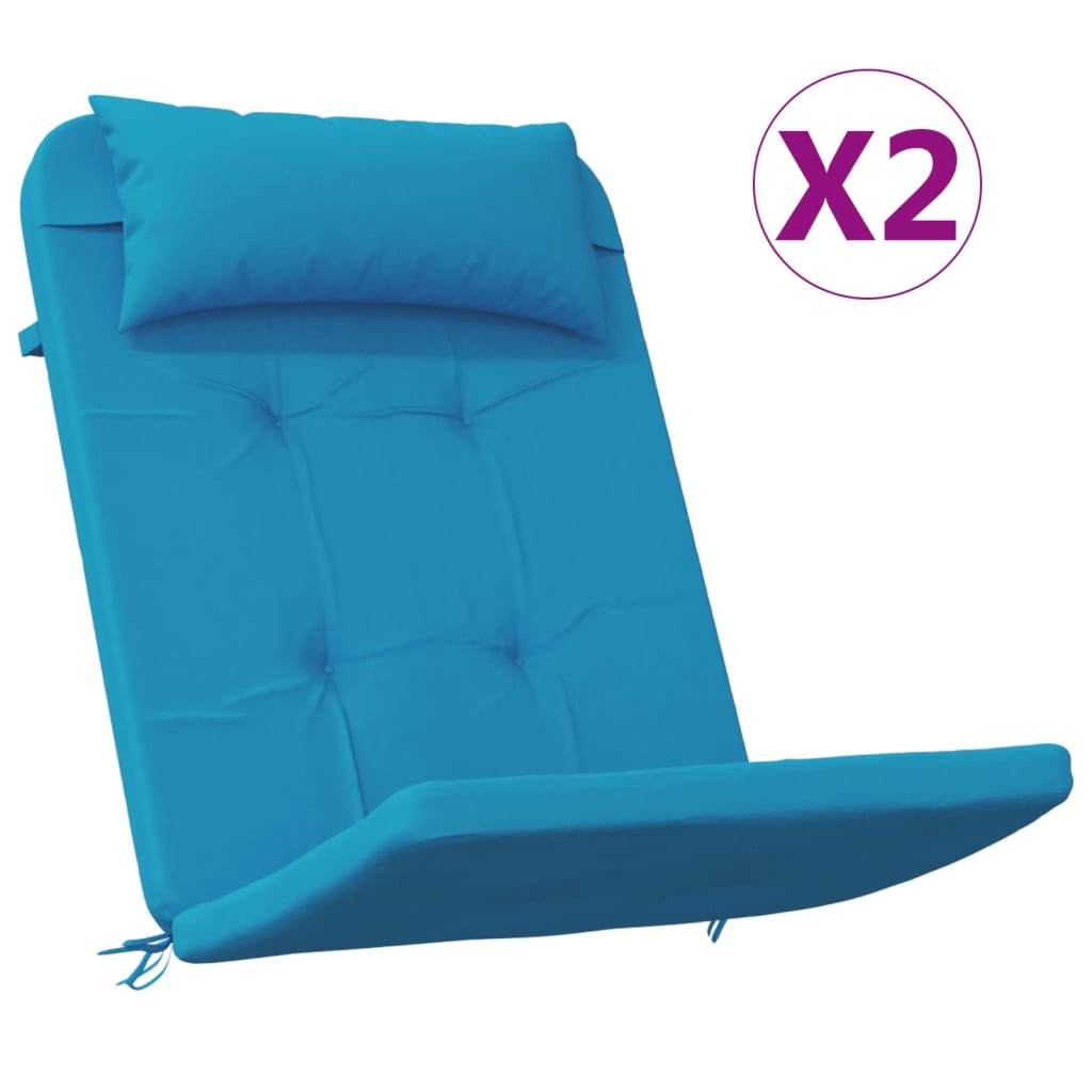 VidaXL Stuhlkissen 2 Stk. Adirondack-Oxford-Stoff hellblau
