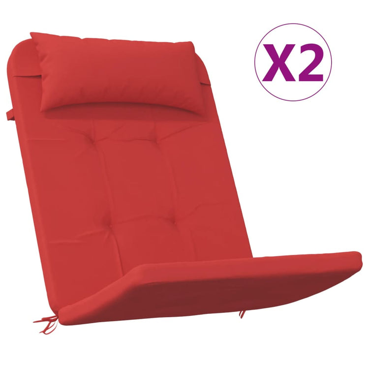 VidaXL Stuhlkissen 2 Stück Adirondack Oxford Stoff rot