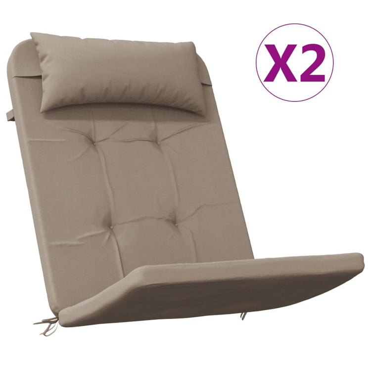 VidaXL Stuhlkissen 2 Stück Adirondack Oxford Stoff Taupe