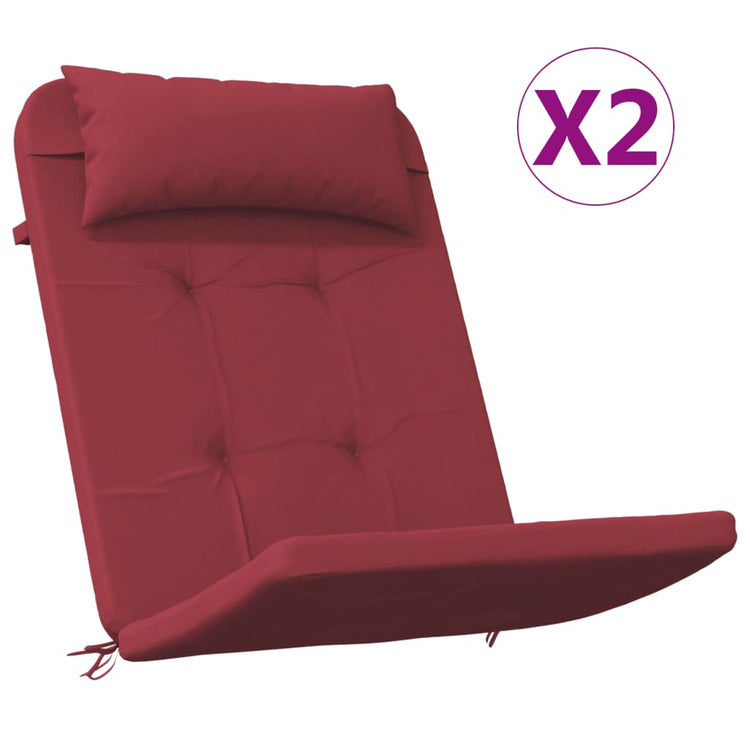 VidaXL Stuhlkissen 2 Stk. Adirondack-Oxford-Stoff weinrot