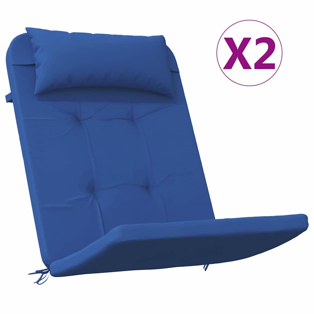 Vidaxx Stuhlkissen einfarbig 2 Stück blau 58 x 77 x 4,5 cm Oxford-Stoff