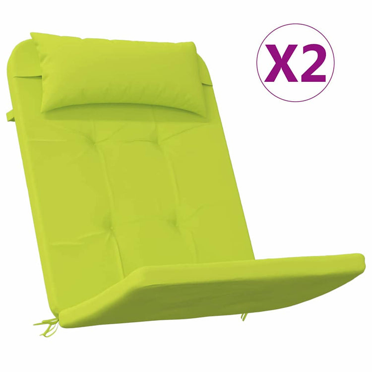 VidaXL Stuhlkissen 2 Stück hellgrün 58 x 77 x 4,5 cm Oxford-Stoff
