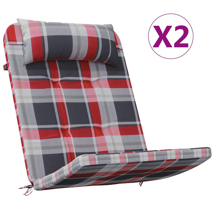 Vidaxx Stuhlkissen 2 Stück Red Diamond 58 x 77 x 4,5 cm Oxford-Stoff