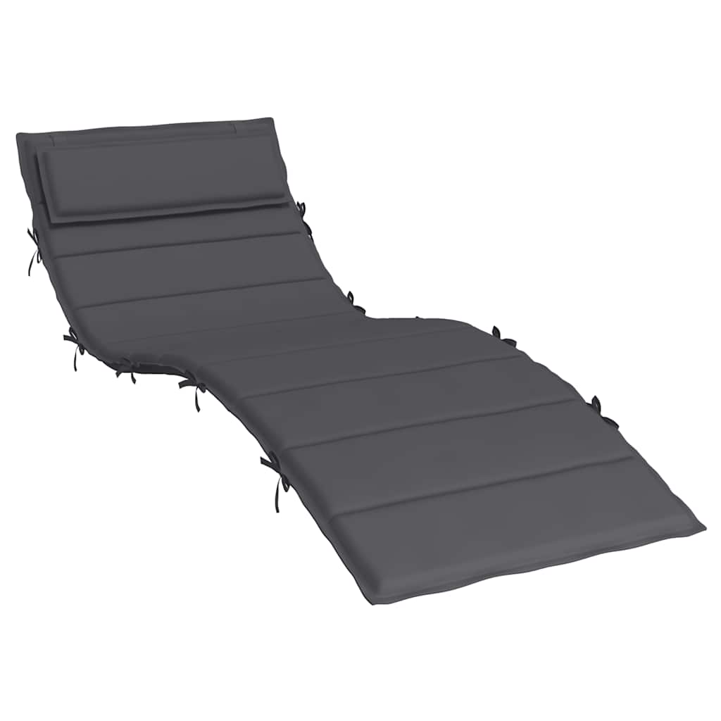 Vidaxl Lounger Kissen 180x60x3 cm Oxford Stoffanthrazit -gelöscht