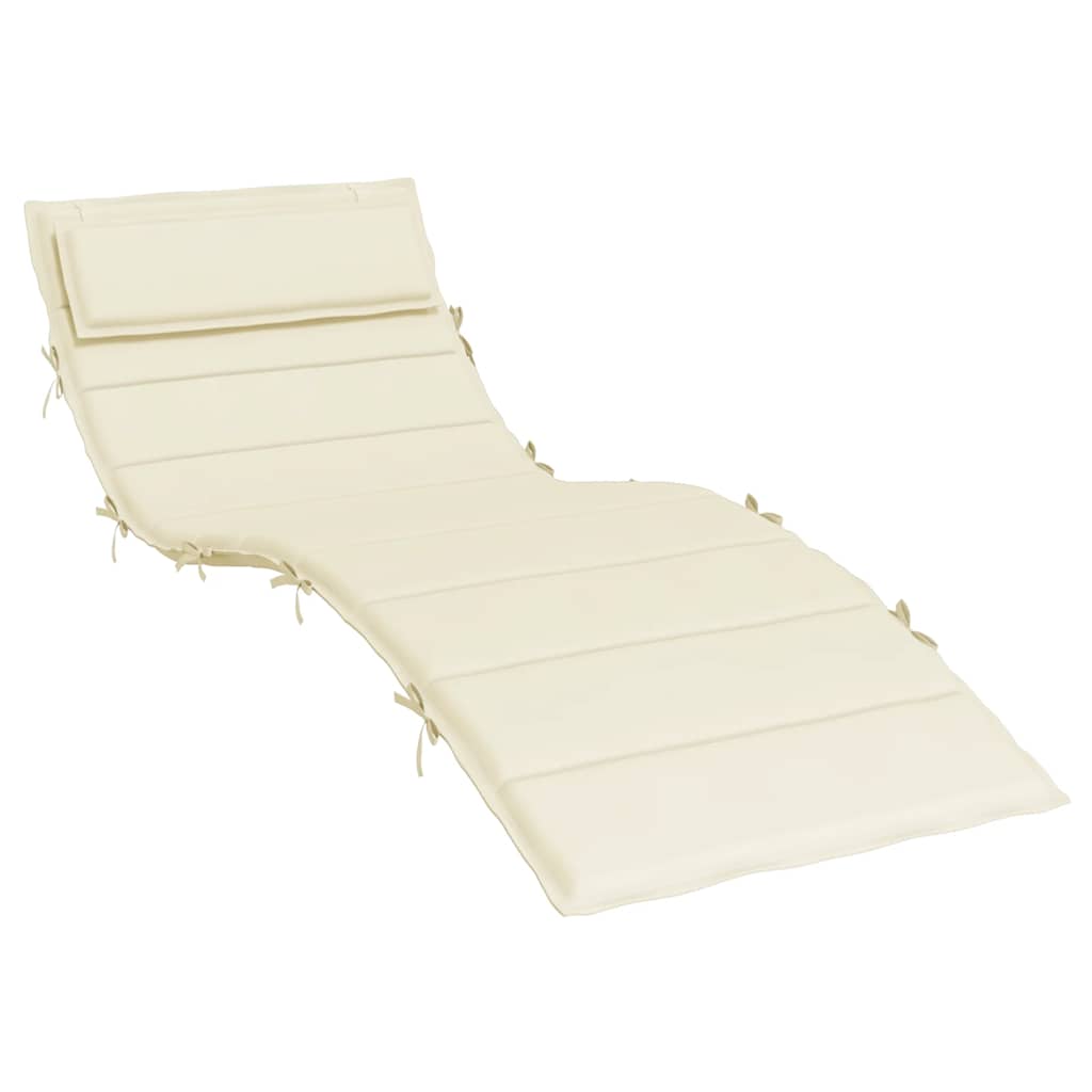 Vidaxl Lounger Kissen 180x60x3 cm Oxford Fabric Cream -Colored