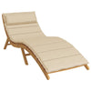 Vidaxl Lounger Kissen 180x60x3 cm Oxford Stoff Beige