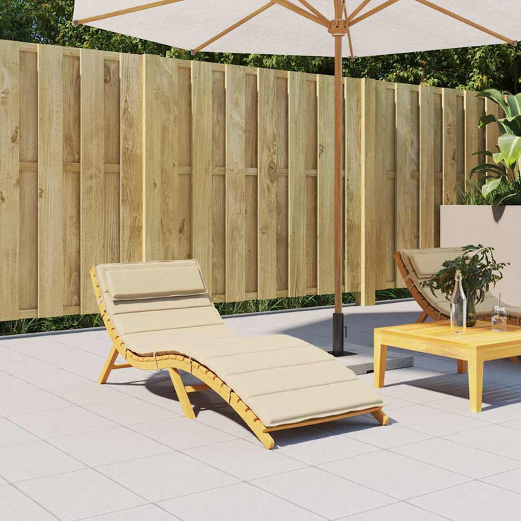 Vidaxl Lounger Kissen 180x60x3 cm Oxford Stoff Beige