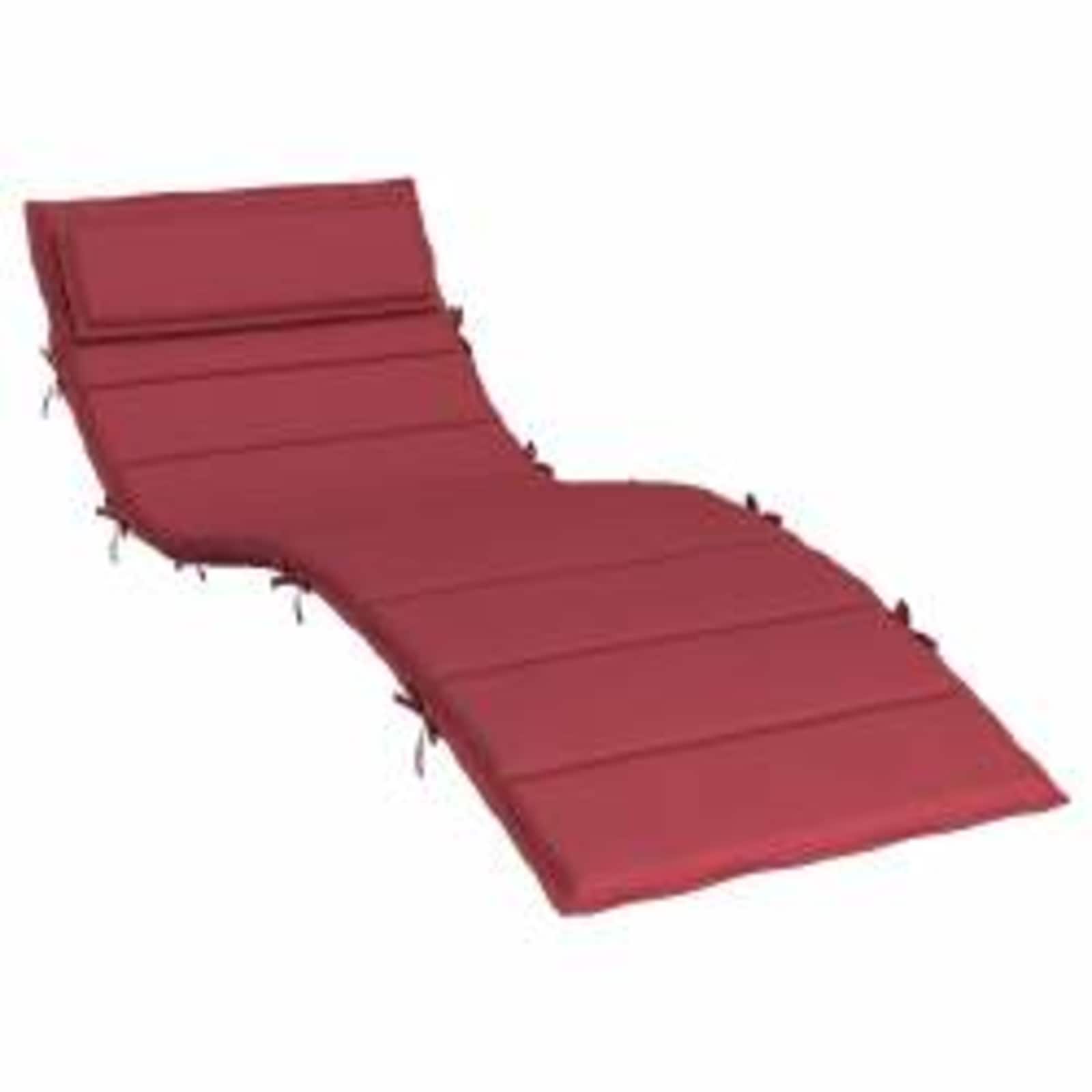 VidaXL Sonnenliegenkissen Weinrot 178 x 60 x 4 cm Oxford-Stoff