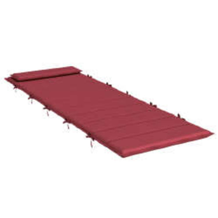VidaXL Sonnenliegenkissen Weinrot 178 x 60 x 4 cm Oxford-Stoff