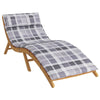 Vidaxl Sonnenliegenkissen kariert grau 178 x 60 x 4 cm Oxford-Stoff