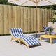 Vidaxl Lounger Kissen gestreift 180x60x3 cm Oxford Stoff Blau und Weiß