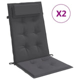 VIDAXL -Stuhlkissen 2 St hoher Rücken Oxford Fabric Anthrazit -gelöscht - afbeelding 2