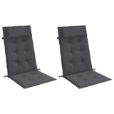 VIDAXL -Stuhlkissen 2 St hoher Rücken Oxford Fabric Anthrazit -gelöscht - afbeelding 3