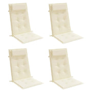 VIDAXL -Stuhlkissen 4 St hoher Rücken Oxford Fabric Crème -Colored - afbeelding 3