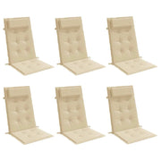 VIDAXL STUHR Kissen 6 St. hoher Rücken Oxford Fabric Beige - afbeelding 3
