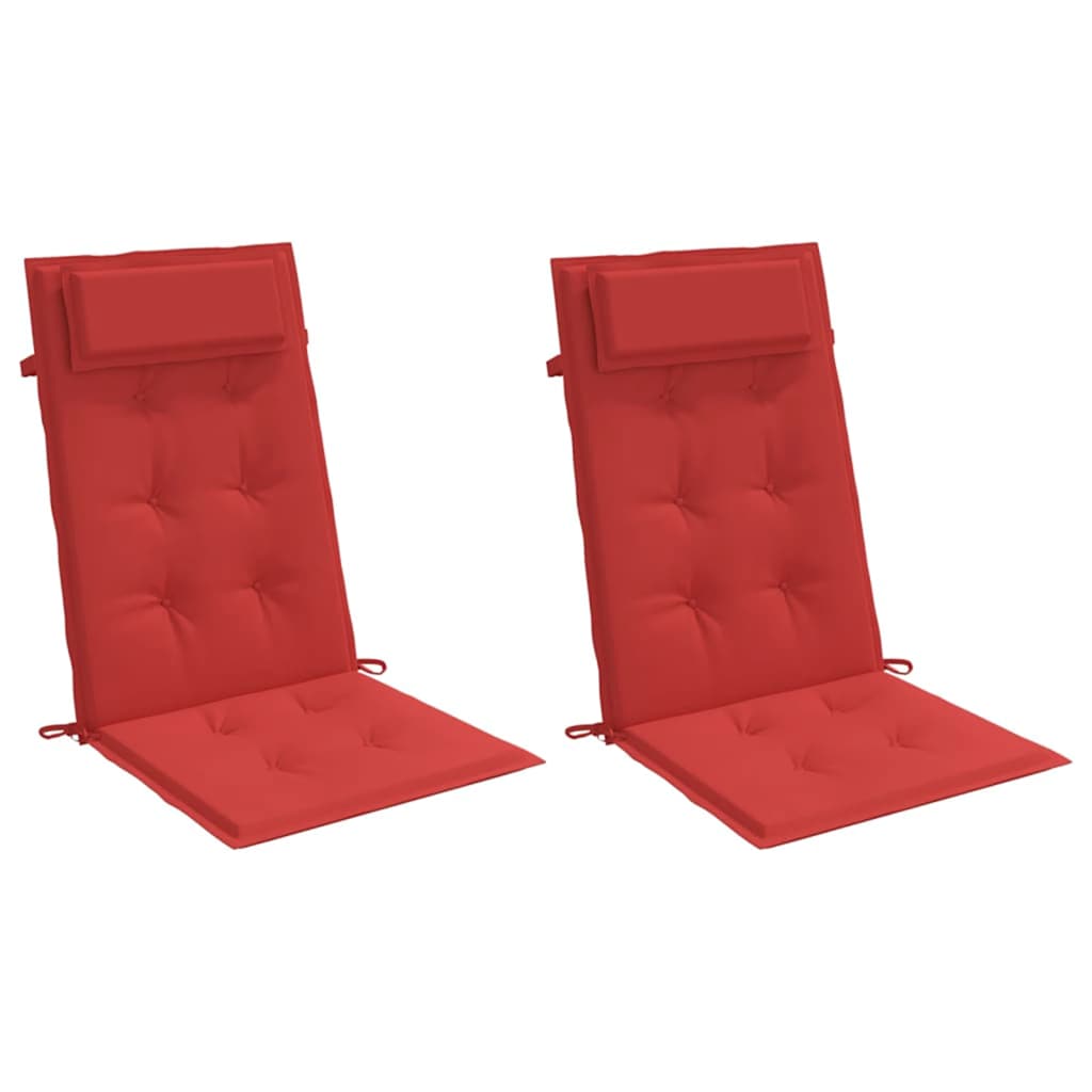 Vidaxl Stuhlkissen 2 St hoher Rücken Oxford Fabric rot